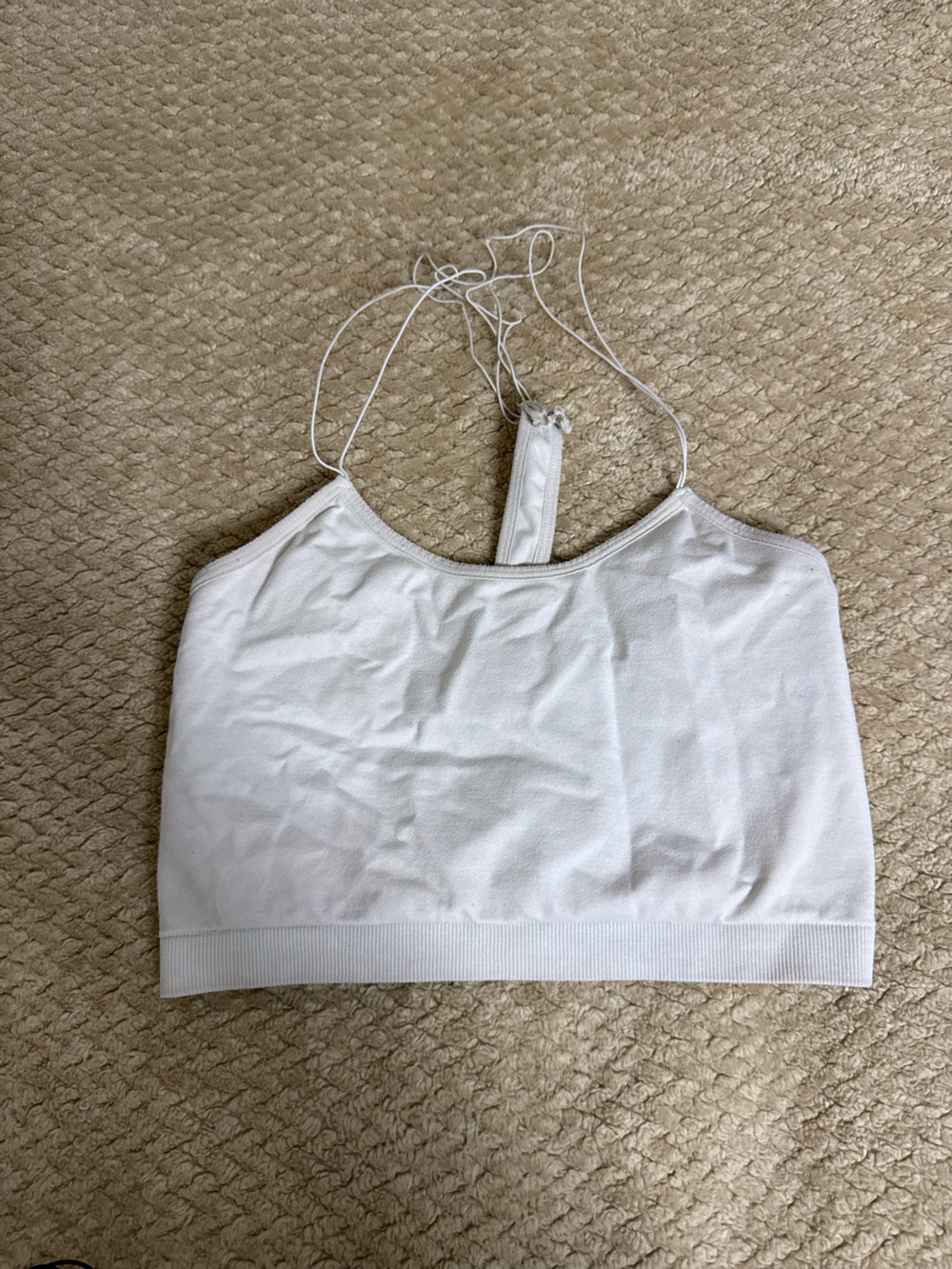White Halter Crop Top